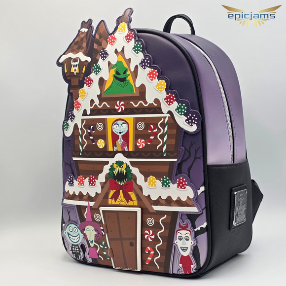 Loungefly Disney The Nightmare Before Christmas Gingerbread House Mini Backpack - Picture 3 of 6